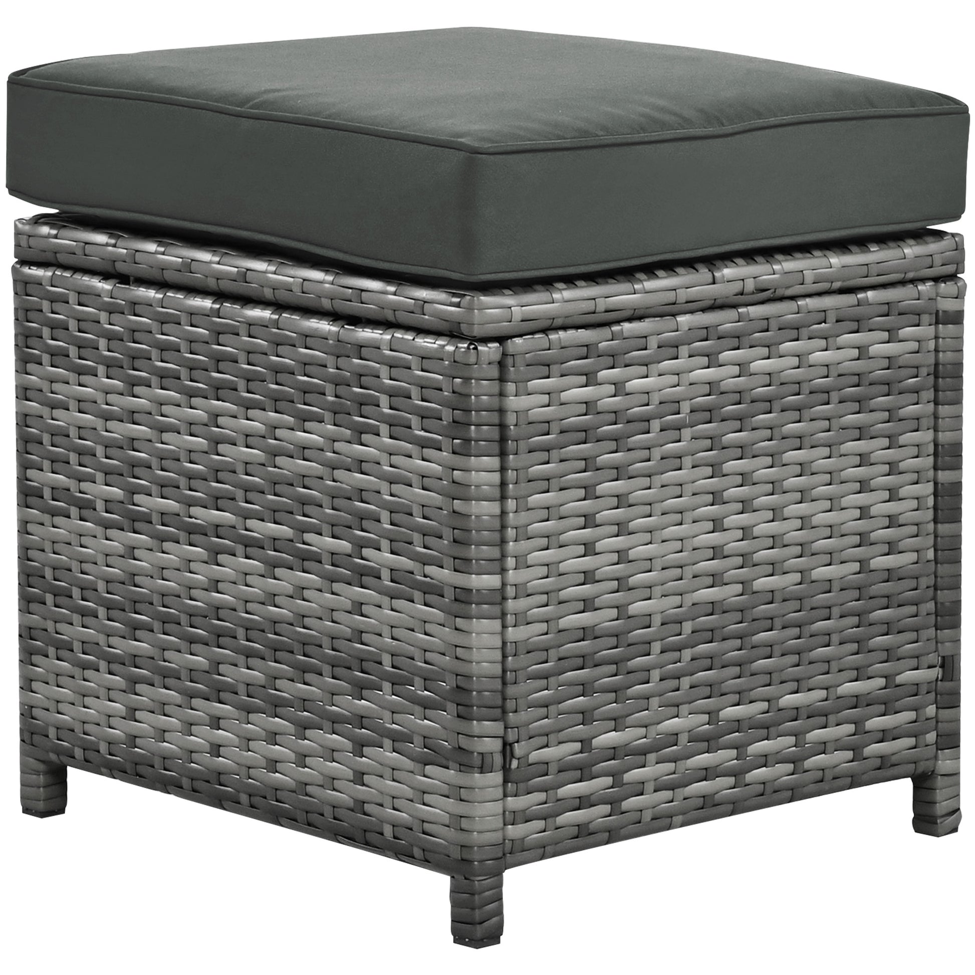 Outdoor 6 Piece All Weather Pe Rattan Sofa Set, Garden Patio Wicker Sectional Furniture Set With Adjustable Seat, Storage Box, Removable Covers And Tempered Glass Top Table,Grey Yes Complete Patio