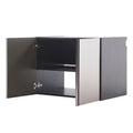 Nova Series Wood Base Door Wall Mounted Garage Cabinet In Metallic Gray Dark Gray Mdf Melamine