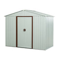 6Ft X 5Ft Outdoor Metal Storage Shed White White Iron