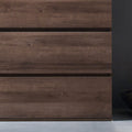 Liv Four Drawer Contemporary Wood Chest In Walnut Brown Brown Mdf Melamine