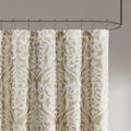 Jacquard Shower Curtain Tan Ivory Polyester