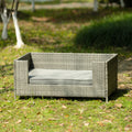 Dog Bed, Pet Bed, Pet Enclosures, Pet Outdoor Furniture, Pet Patio Furniture, Seasonal Pe Wicker Pet Furniture, Dog Bed With Cushion Dark Grey Pe Rattan Iron Waterproof Fabric