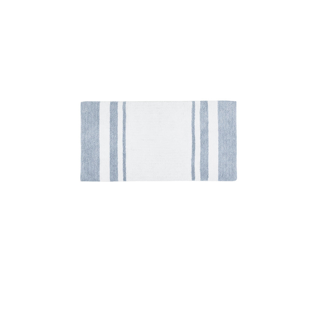 Reversible Bath Rug blue-cotton