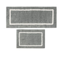 Reversible High Pile Tufted Microfiber Bath Rug Grey Microfiber