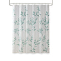 Burnout Printed Shower Curtain Seafoam Polyester