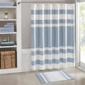 Reversible Bath Rug Blue Cotton