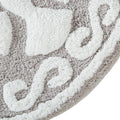 Medallion Cotton Tufted Bath Rug Taupe Cotton