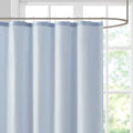 Pieced And Embroidered Shower Curtain Blue Polyester