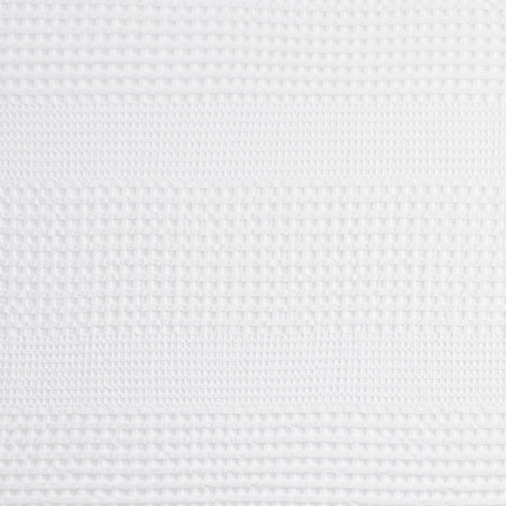 Super Waffle Textured Solid Shower Curtain White Cotton