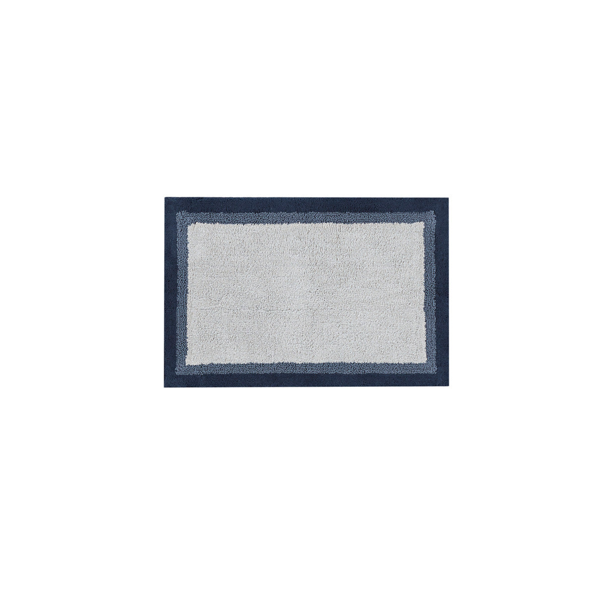 Cotton Tufted Bath Rug Navy Cotton