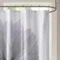 Printed Floral Cotton Shower Curtain Grey Cotton