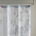 Cotton Floral Printed Shower Curtain Grey Cotton