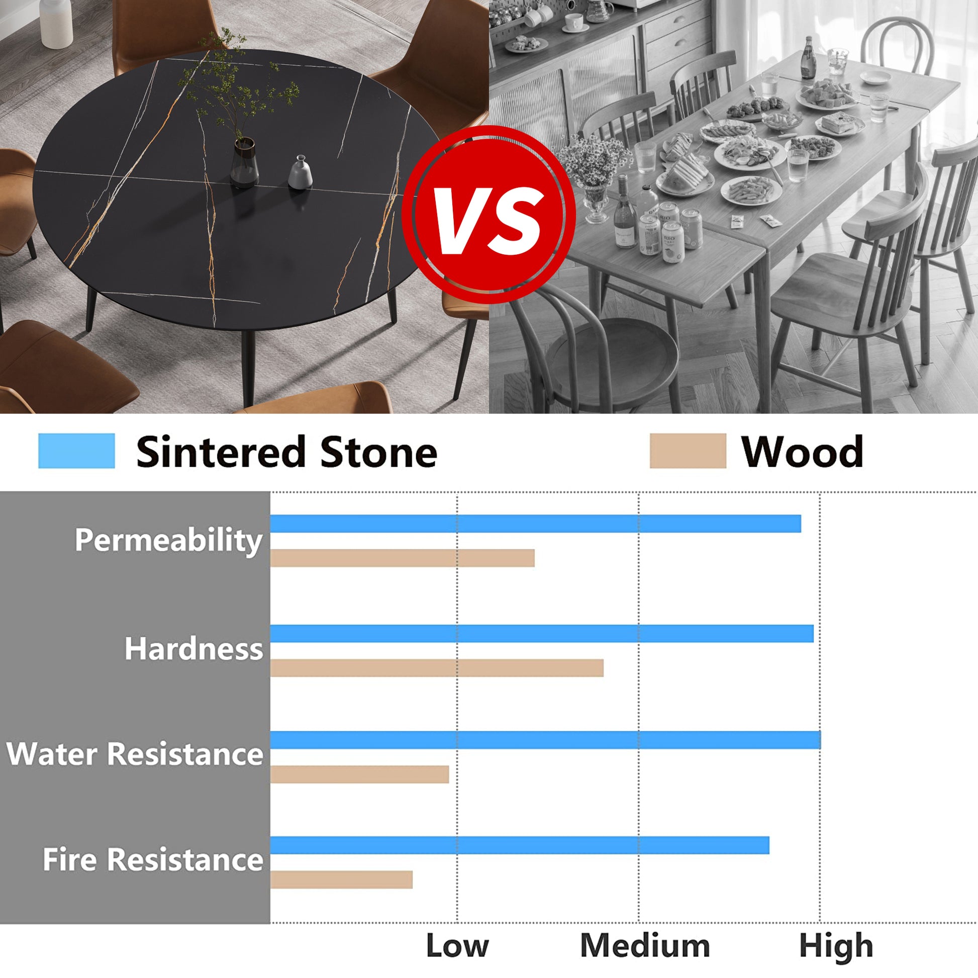 59.05"Modern Man Made Stone Round Black Metal Dining Table Position For 6 People Black Metal Sintered Stone