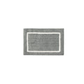 Reversible High Pile Tufted Microfiber Bath Rug Grey Microfiber