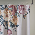 Cotton Floral Printed Shower Curtain Ivory Cotton