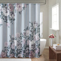 Cotton Floral Printed Shower Curtain Grey Cotton