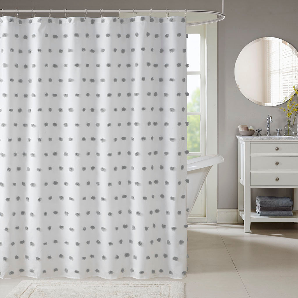 Shower Curtain Grey Polyester