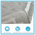 Cotton Tufted Bath Rug 24X72 Grey Cotton