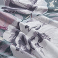 Cotton Floral Printed Shower Curtain Grey Cotton