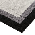 Cotton Tufted Bath Rug Black Cotton