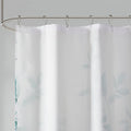 Burnout Printed Shower Curtain Seafoam Polyester