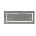 Reversible High Pile Tufted Microfiber Bath Rug Grey Microfiber