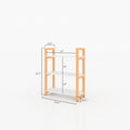 3 Tiers Storage Bookcase With Solid Wood Frame,White White Solid Wood Mdf