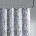 Jacquard Shower Curtain Silver Cotton