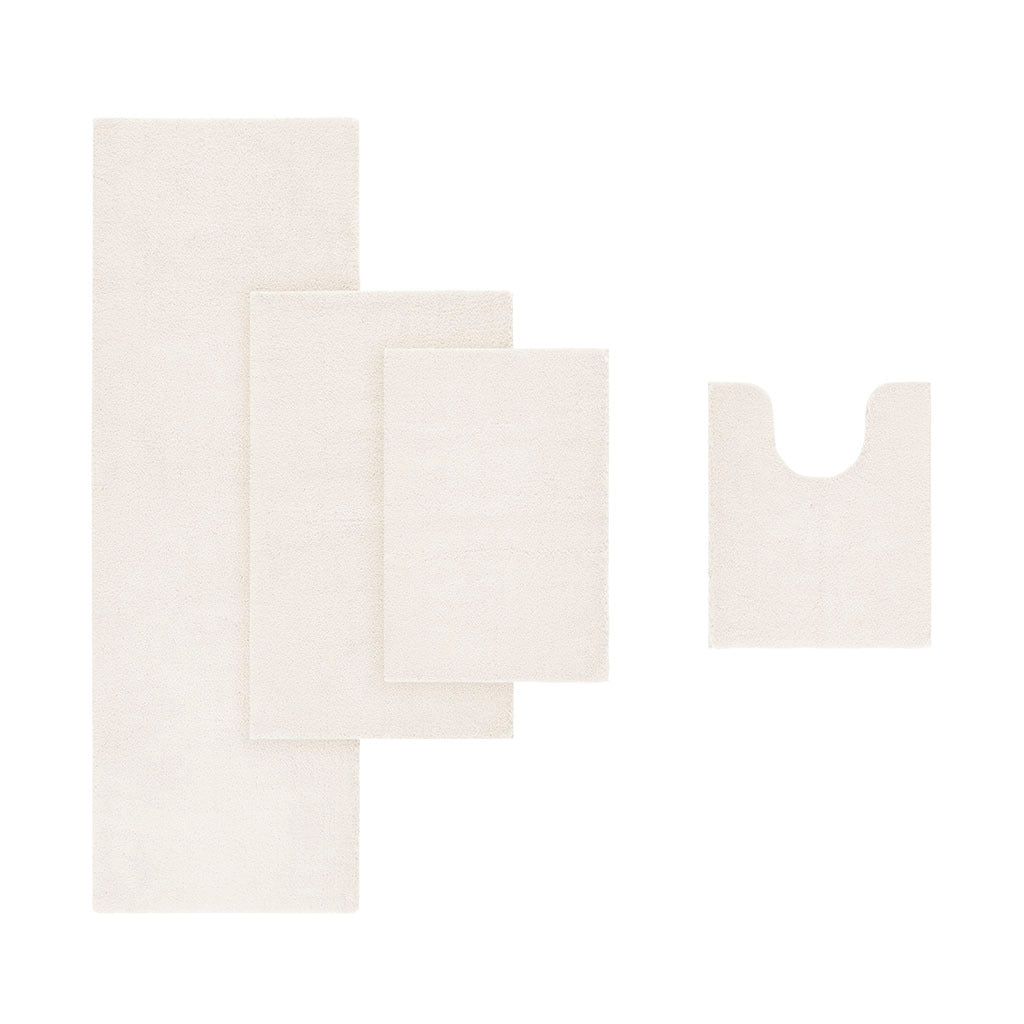 Bath Rug Ivory Polyester