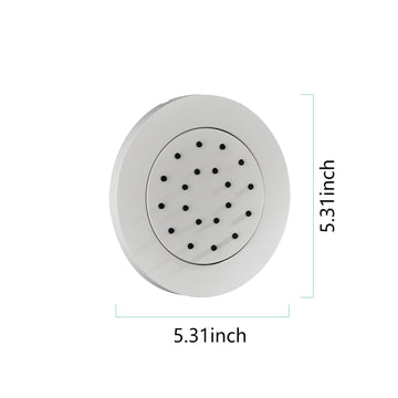 Concealed Installation Body Jet Shower Spa Square Massage Jets Spray Body Shower Bodyspray White 3Pcs White Abs