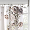 Printed Cotton Shower Curtain Blush Cotton