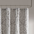 Jacquard Shower Curtain Silver Cotton