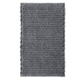 100% Cotton Chenille Chain Stitch Rug Charcoal Cotton