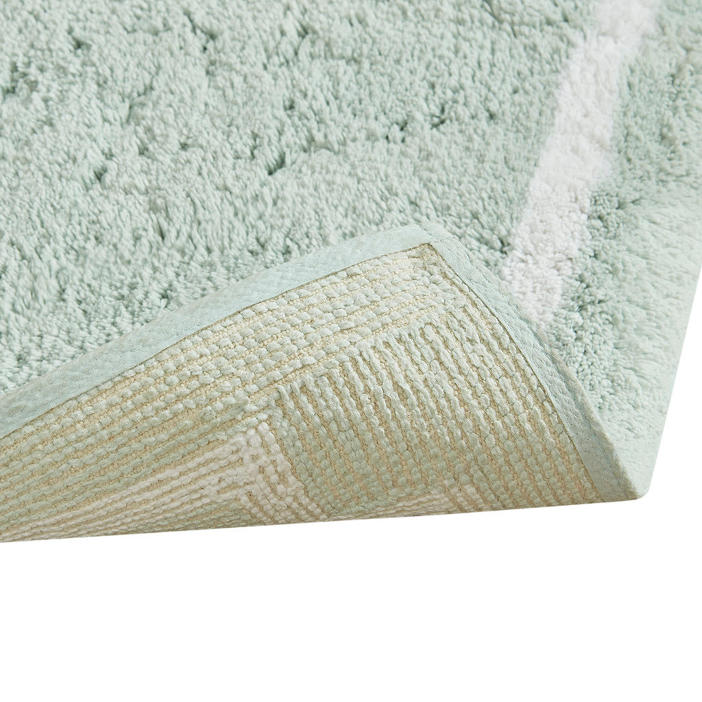 Cotton Tufted Bath Rug 24X72 Seafoam Cotton