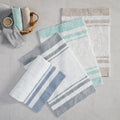 Reversible Bath Rug Blue Cotton