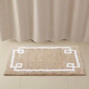 Cotton Tufted Bath Rug 24X40 Taupe Cotton