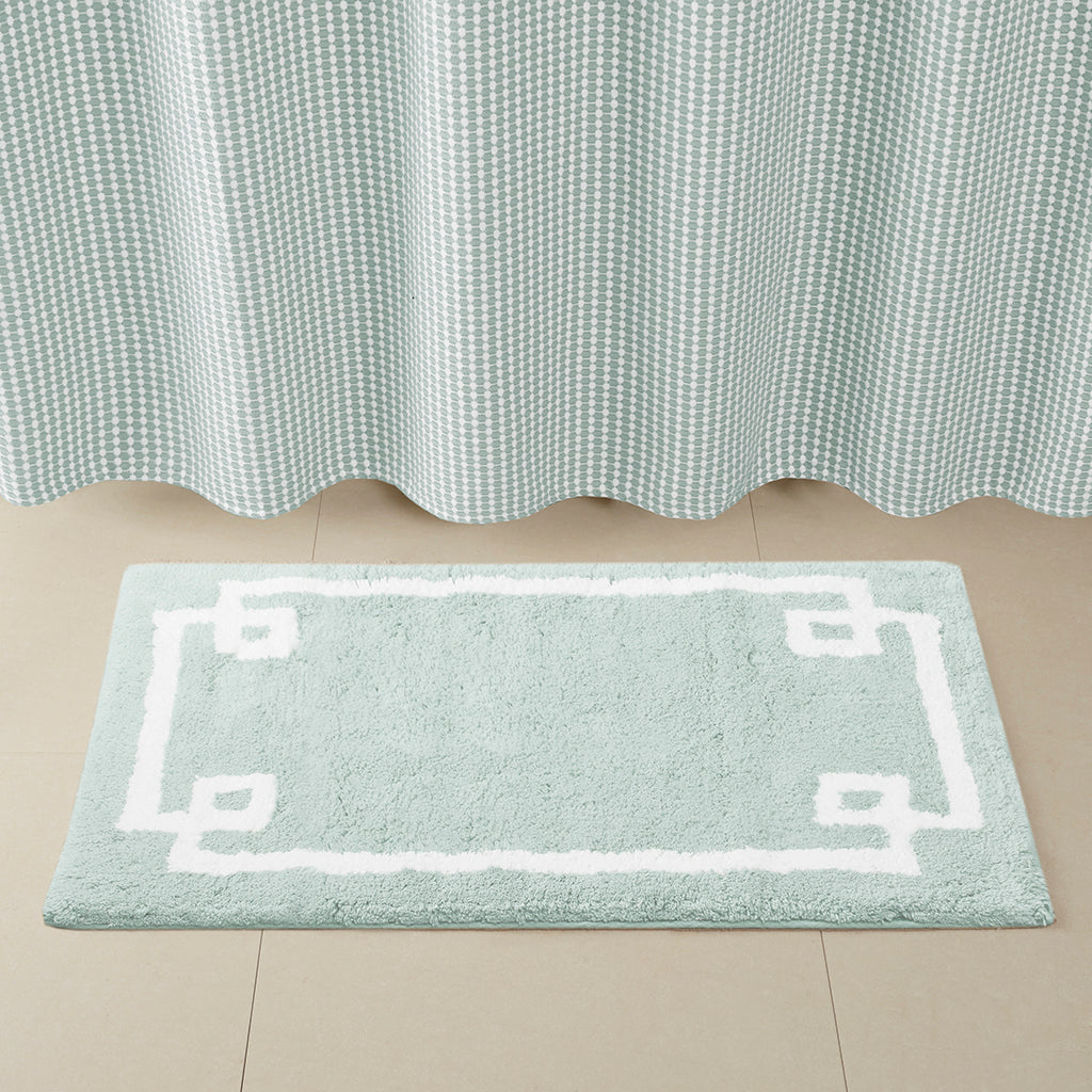 Cotton Tufted Bath Rug 24X40 Seafoam Cotton