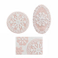 Medallion Cotton Tufted Bath Rug Pink Cotton