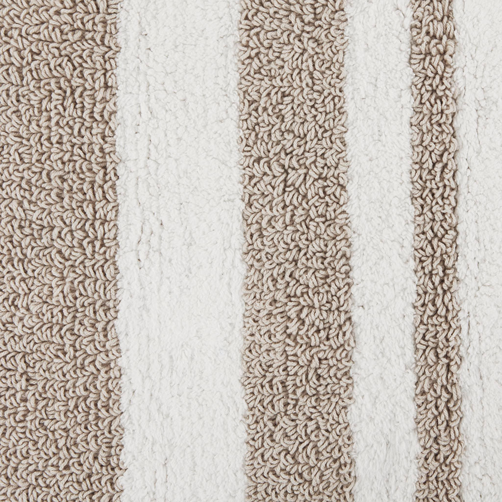 Reversible Bath Rug Taupe Cotton