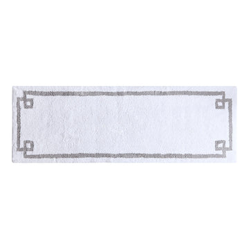 Cotton Tufted Bath Rug 24X72 White Cotton