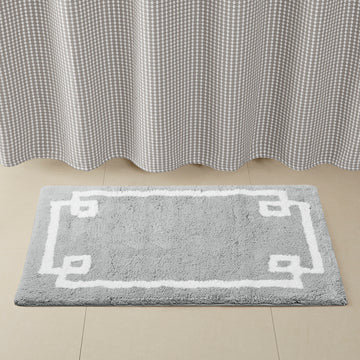 Cotton Tufted Bath Rug 20X30 Grey Cotton