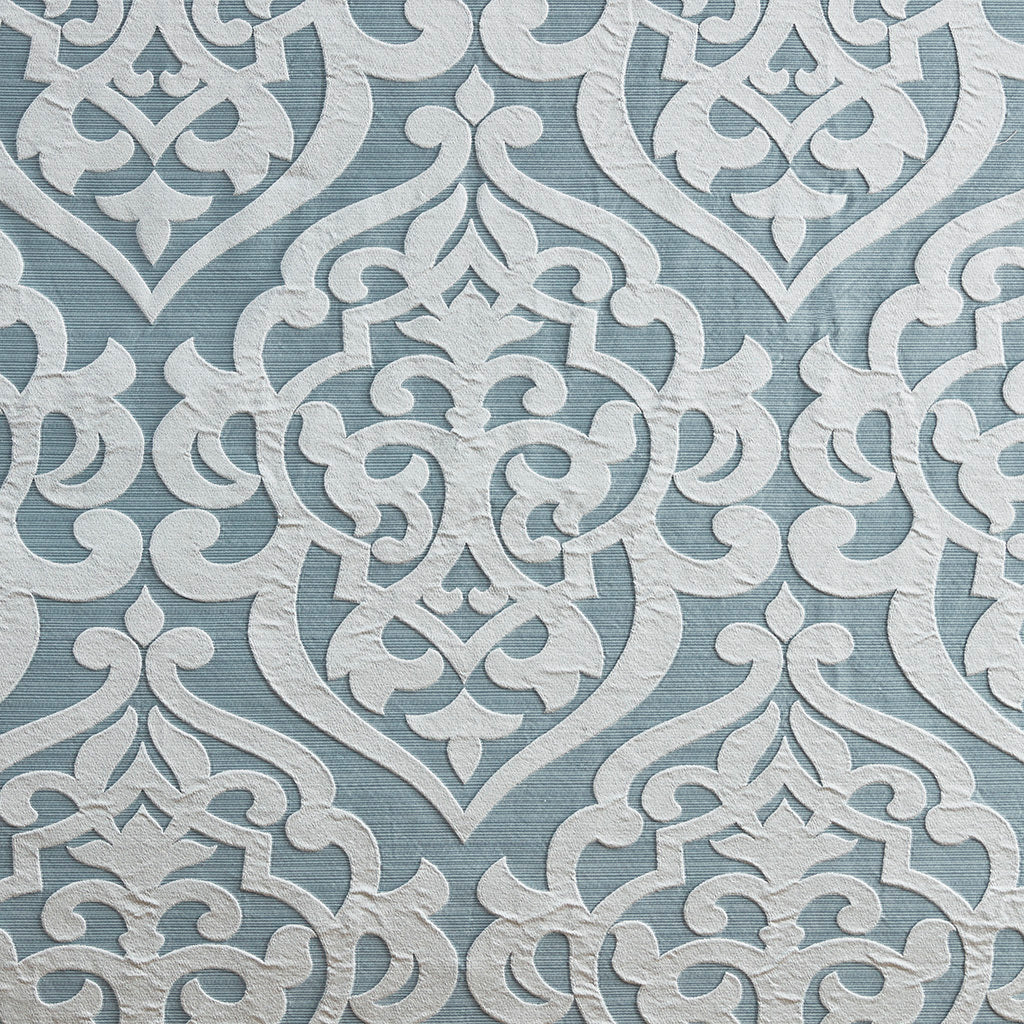 Jacquard Shower Curtain Aqua Silver Polyester