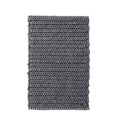 100% Cotton Chenille Chain Stitch Rug Charcoal Cotton