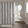 Jacquard Shower Curtain Silver Cotton