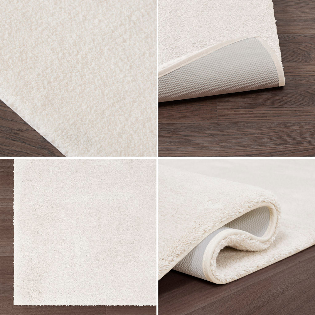 Bath Rug Ivory Polyester