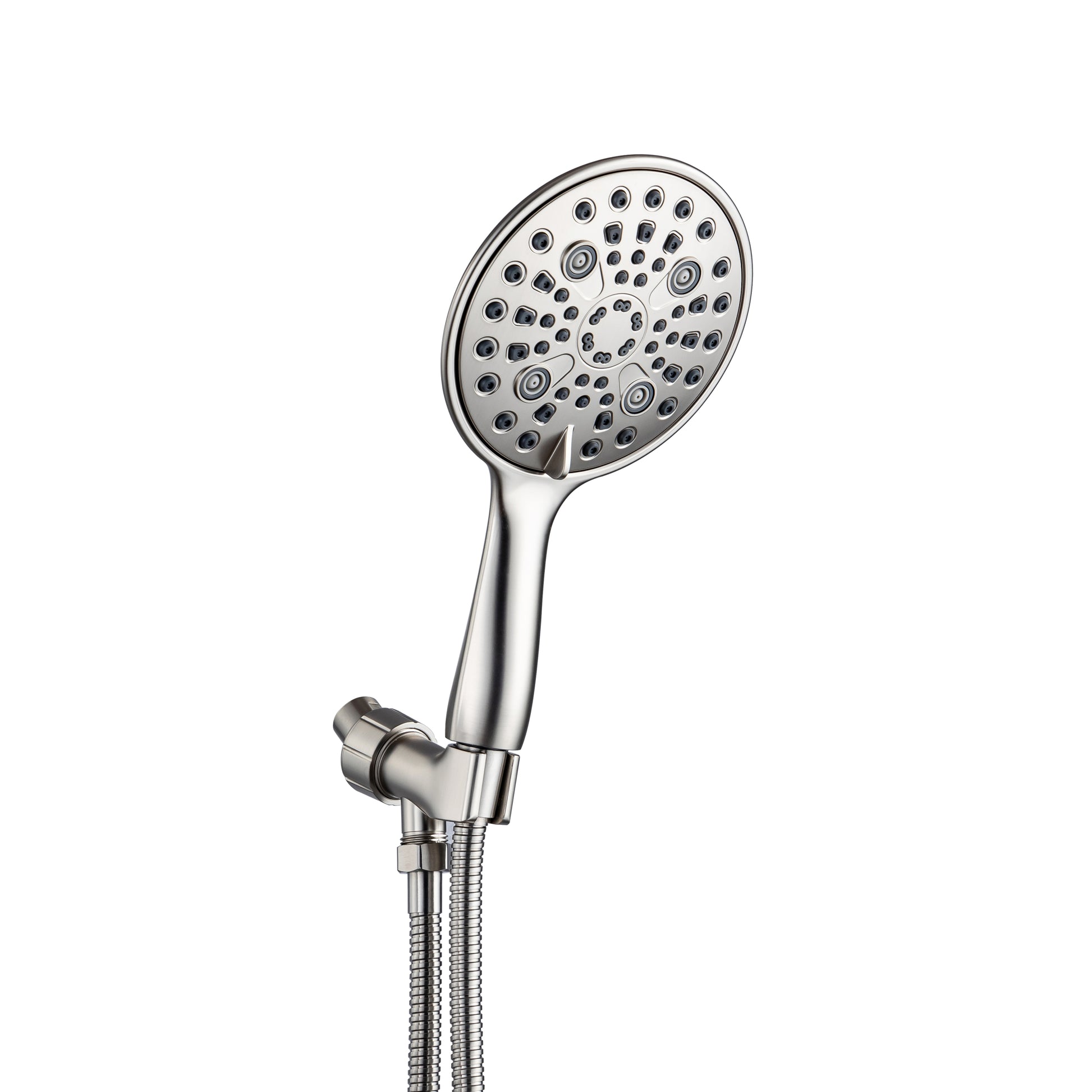 Cobbe 8 Functions Shower Head with handheld High brushed nickel-metal