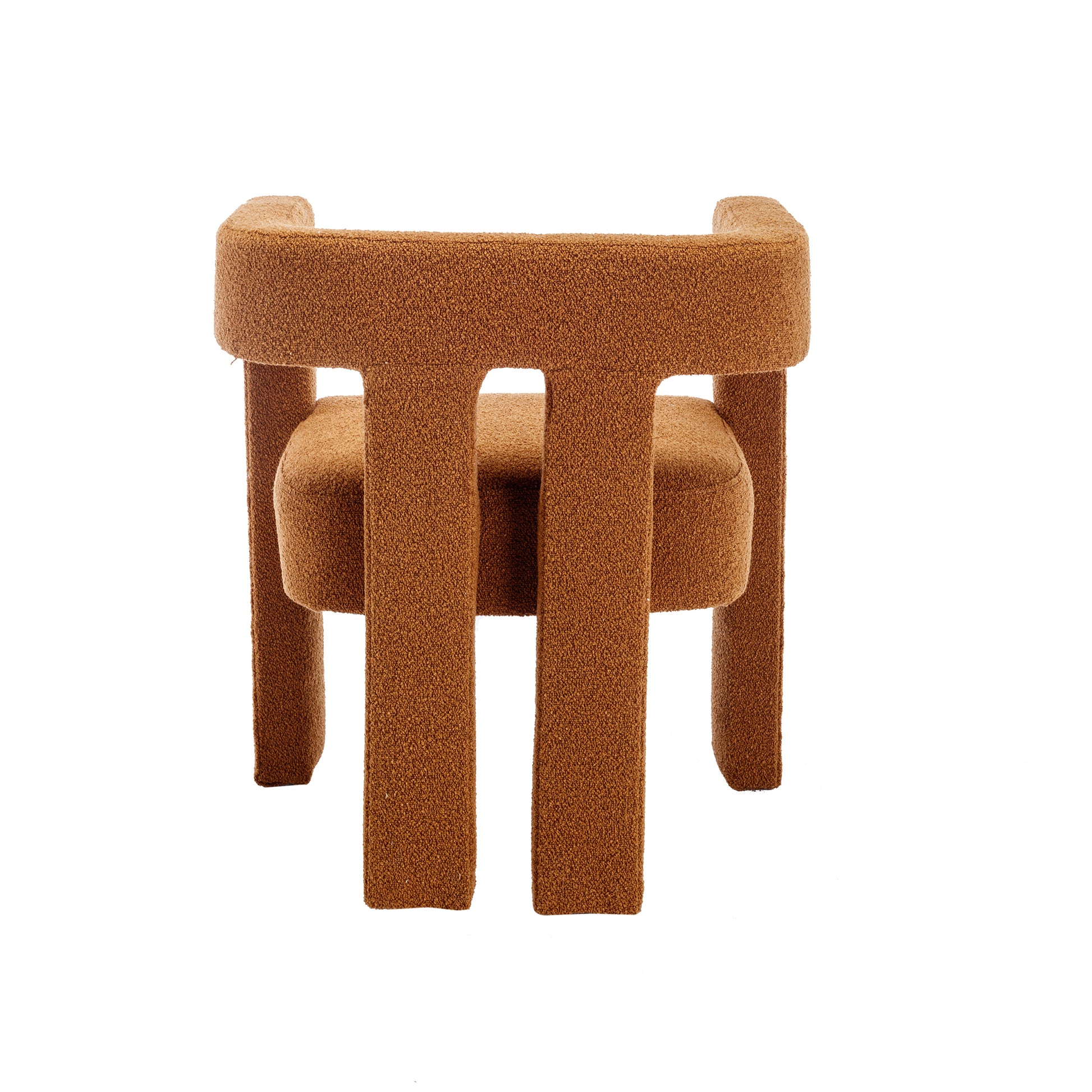 Coolmore Contemporary Designed Fabric Upholstered Accent Dining Chair Barrel Side Chairs Kitchen Armchair For Living Room 2Pc Set Coffee Boucle