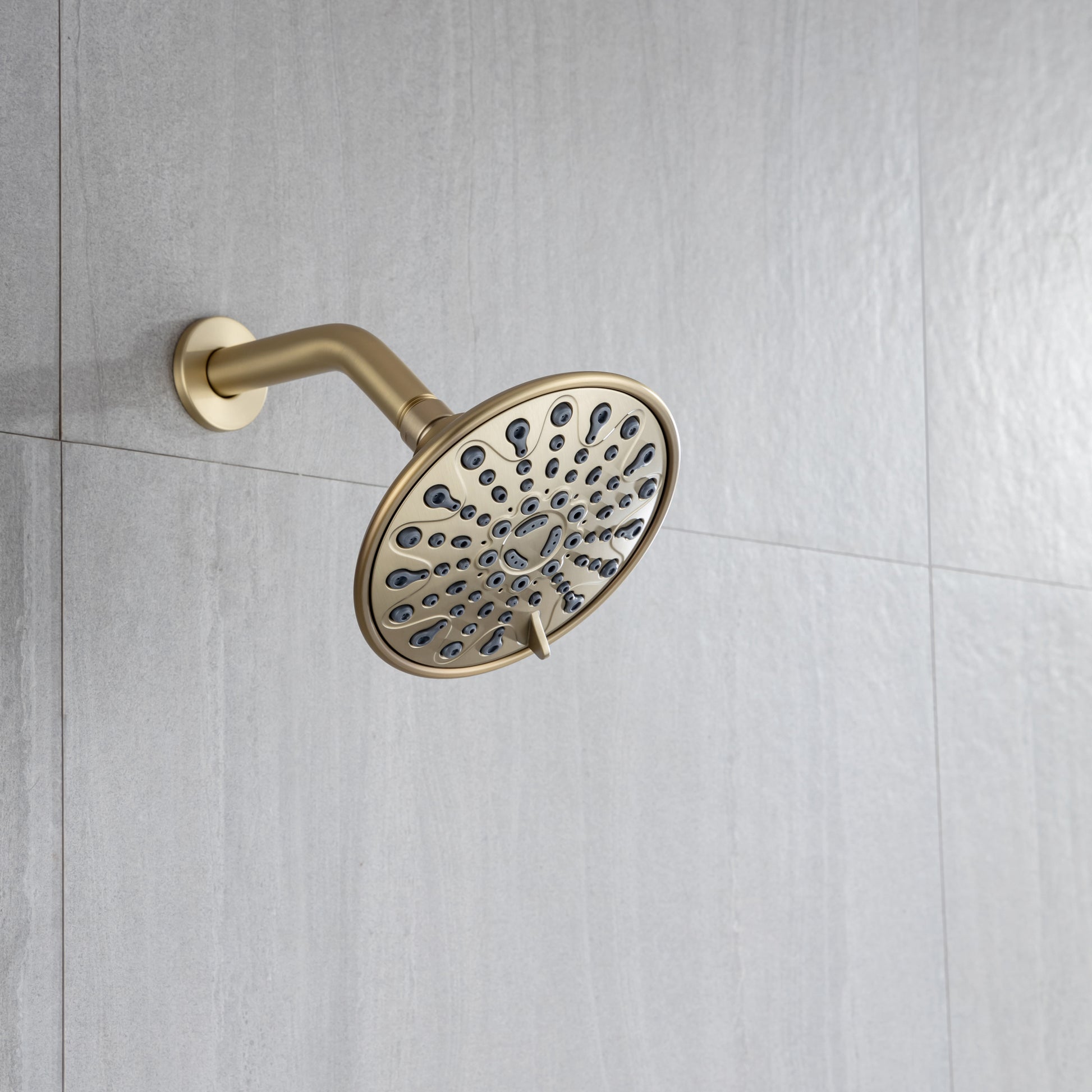 6 In. Detachable Handheld Shower Head Shower Faucet brushed gold-brass