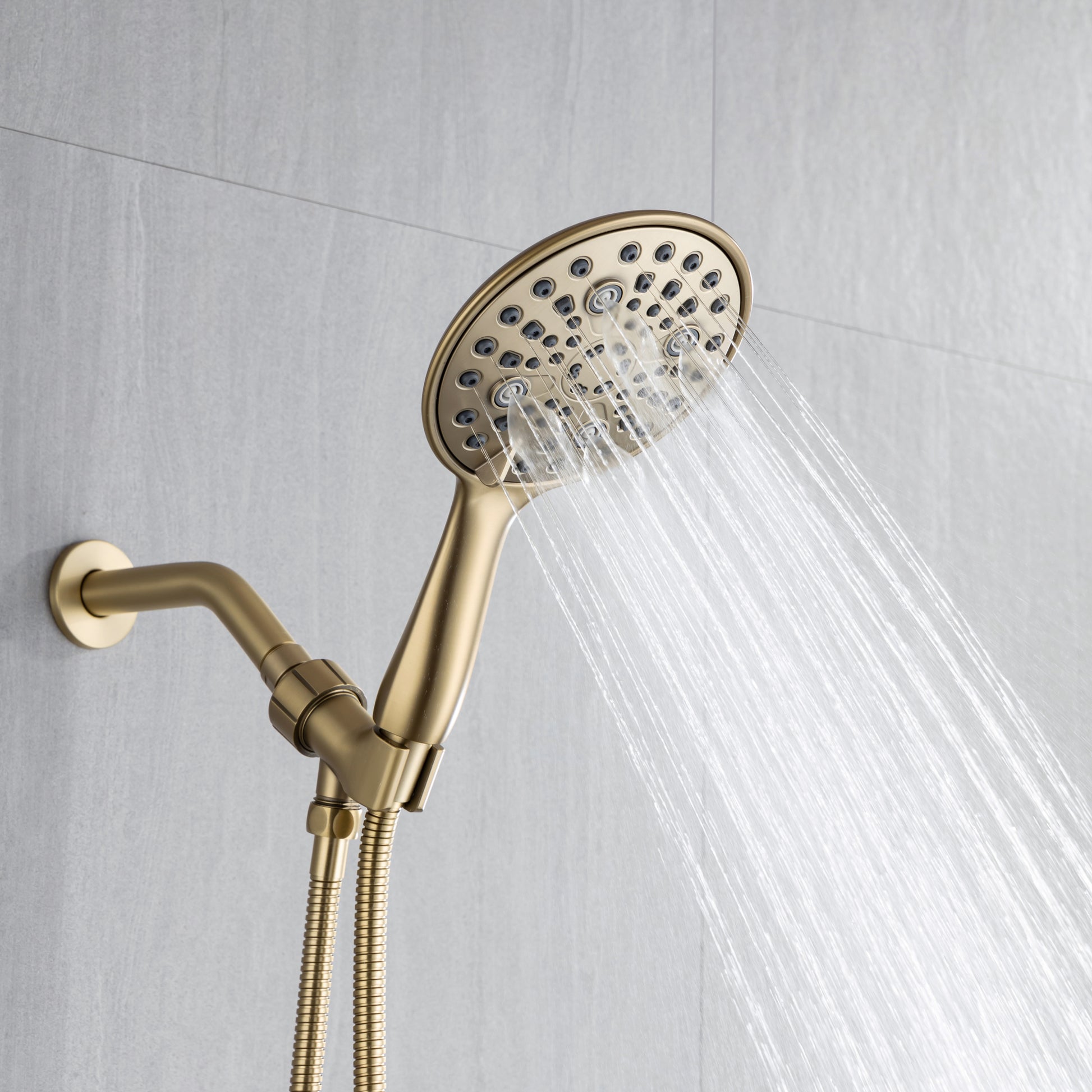 Cobbe 8 Functions Shower Head with handheld High brushed gold-metal