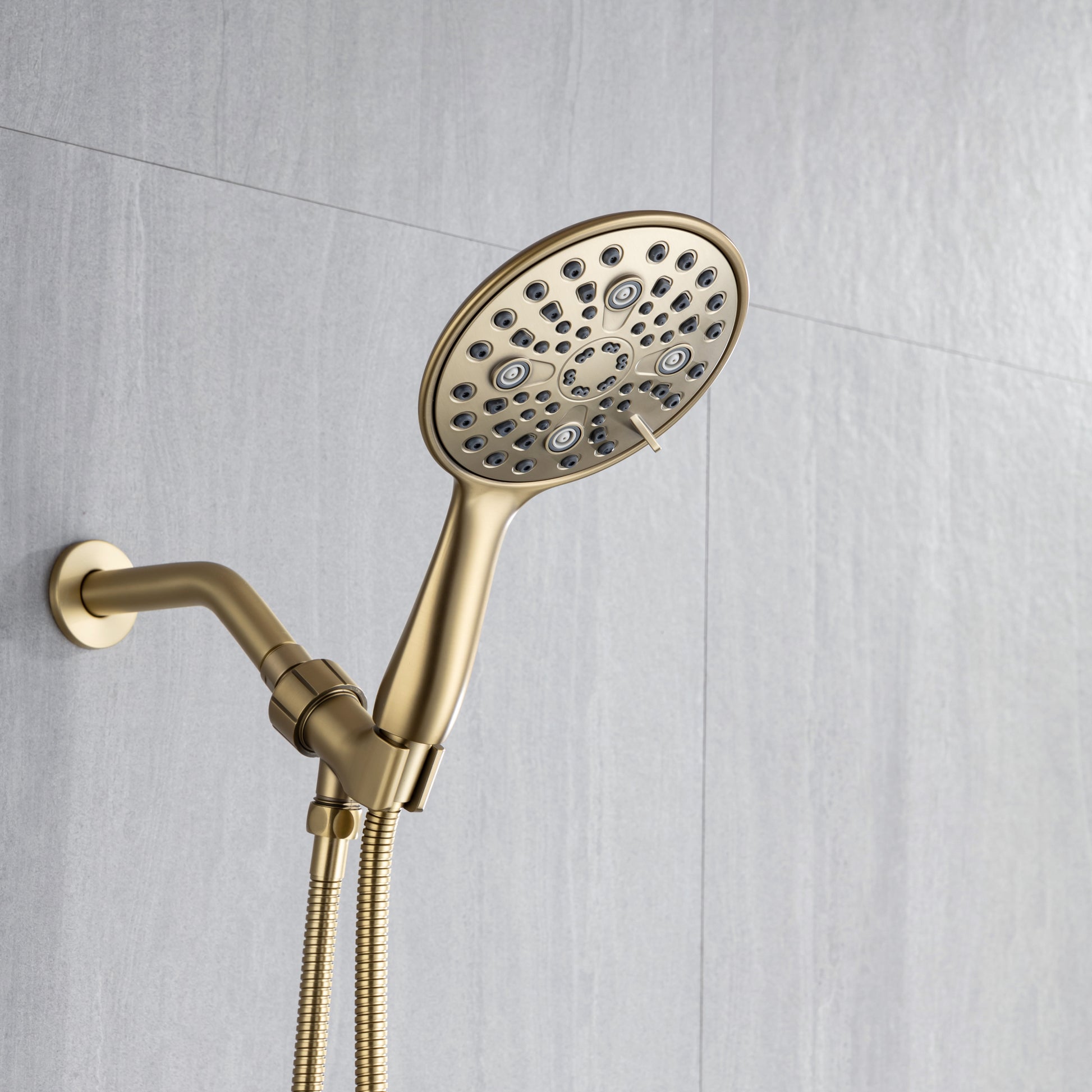 Cobbe 8 Functions Shower Head with handheld High brushed gold-metal